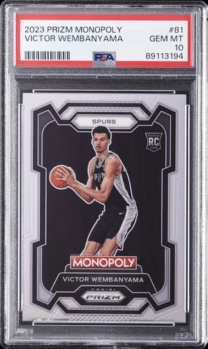 2023 PANINI PRIZM MONOPOLY #81 VICTOR WEMBANYAMA PSA 10