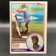 Topps 1983 Rookie Base Set Willie McGee #49 St. Louis Cardinals Baseball Card
