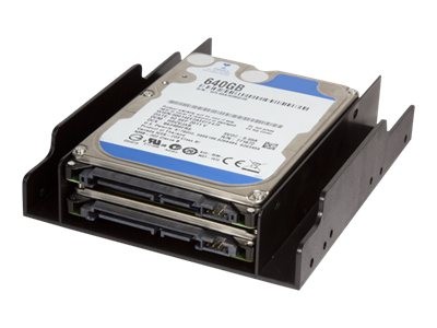 LogiLink AD0010 2x 3.5'' Recessed Panel Black 2.5'' Plastic 122mm x HDD/SSD