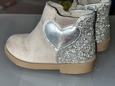 Jumping Beans Glitter Heart Toddler Boots Size 7