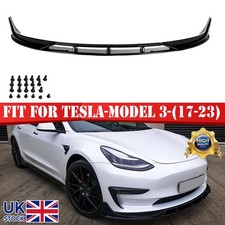 FOR TESLA MODEL 3 2017-2023 GLOSS BLACK BODY KIT FRONT BUMPER SPLITTER LIP