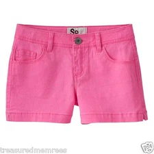 SO Brand Colored Twill Shorts ~ Size 10 1/2 ~ Neon Pink ~ NWT MSRP $26.00
