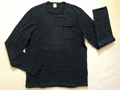 NWT Hollister By Abercrombie Men's Rolled Hem Crew Neck Navy