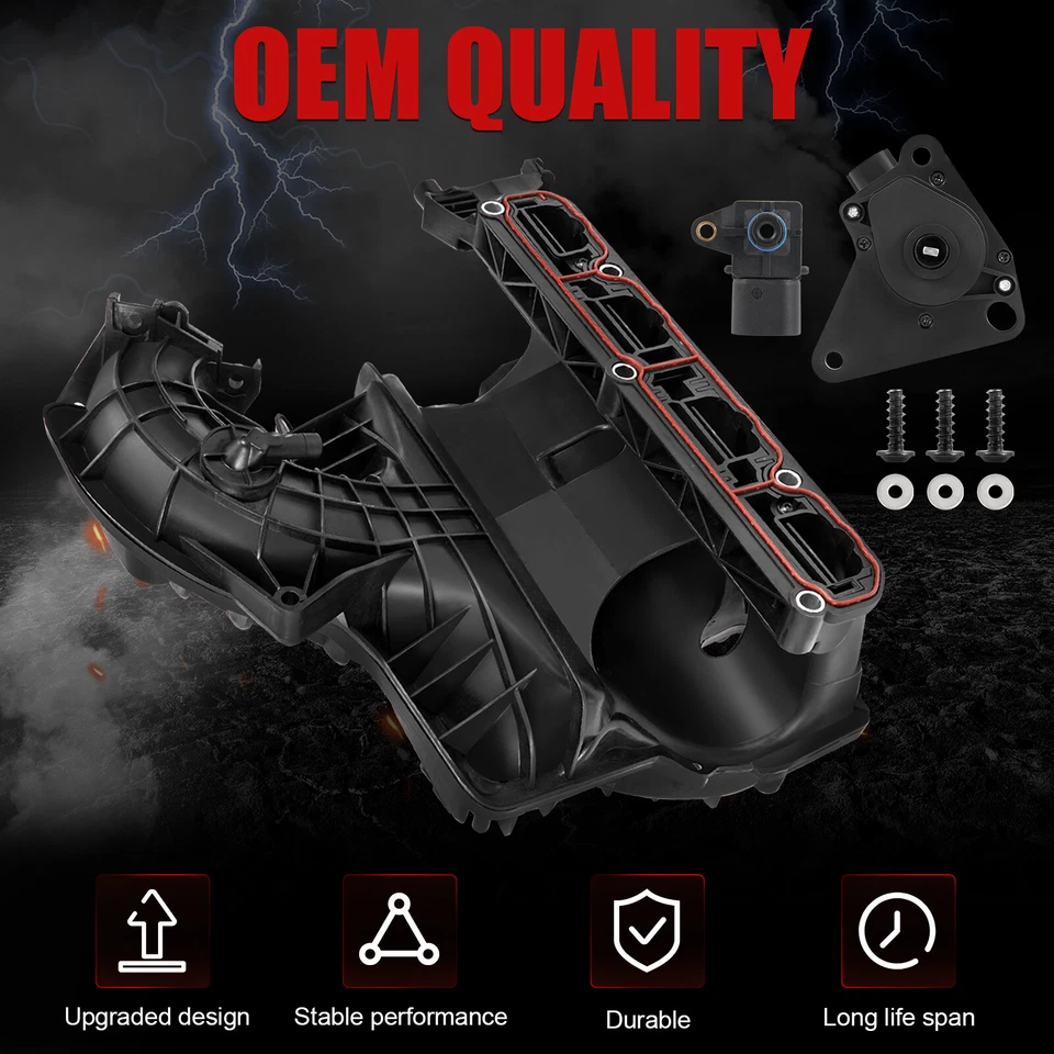 Впускной коллектор с управляющим клапаном питателя подходит для Jeep Patriot калибра компаса 07–17 годов выпуска - Изображение 3 из 4