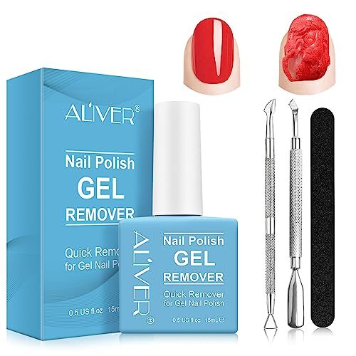 Gel Nail Polish Remover, Professional Gel Remover for Nails, Quick 4 Piece Set