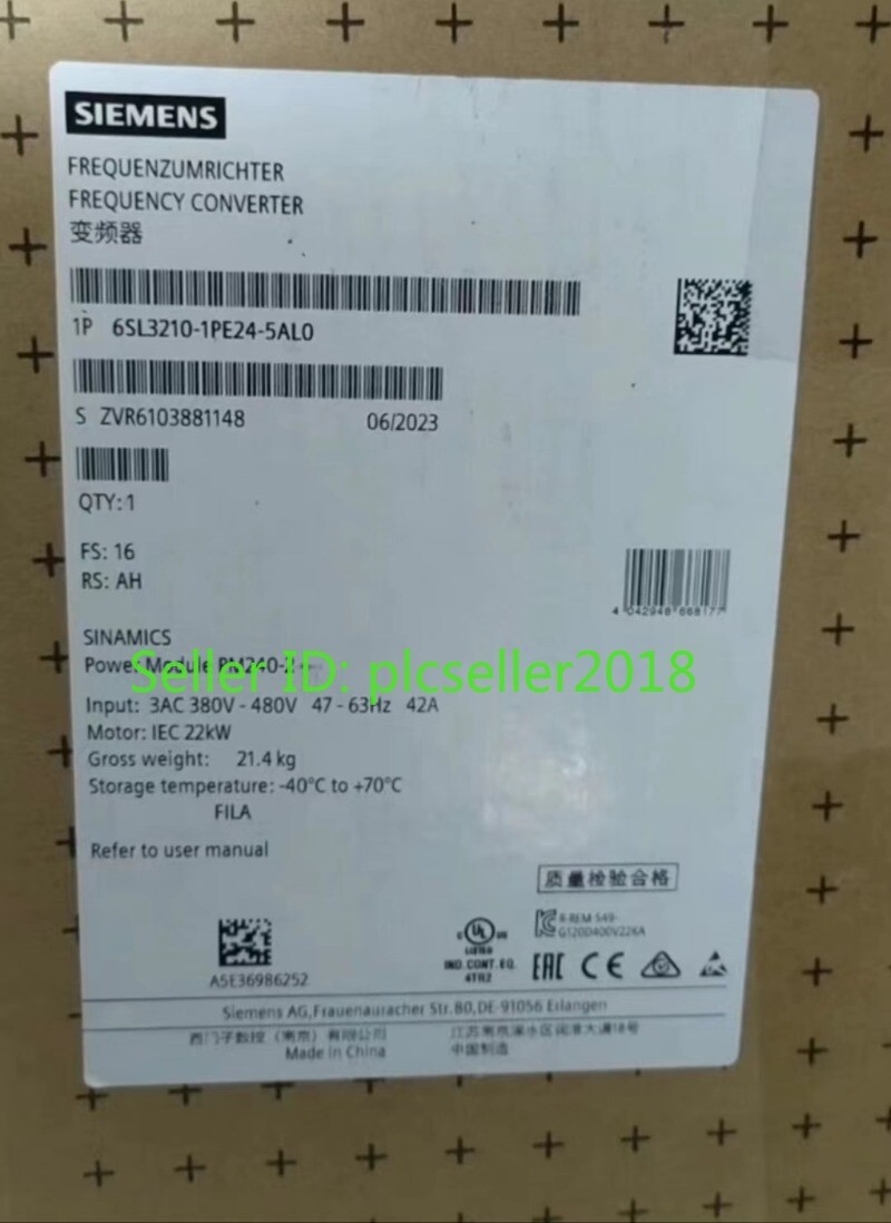 1 PC NEW Siemens Frequency Converter 6SL3210-1PE24-5AL0 UPS or FedEx