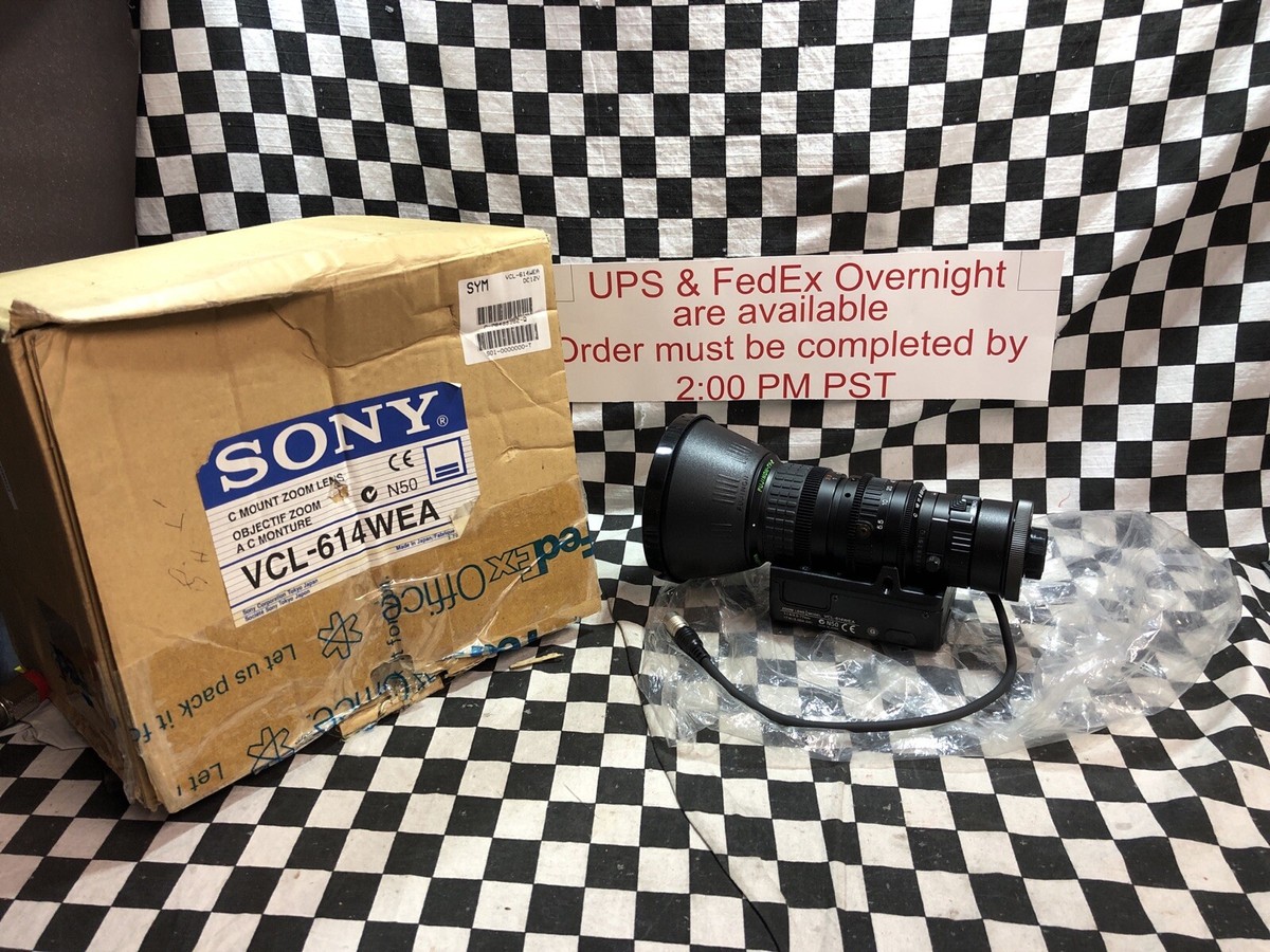 Sony C MOUNT ZOOM LENS, VCL-614WEA, 1:1.4/5.5-77mm, T14x5.5DA-D8