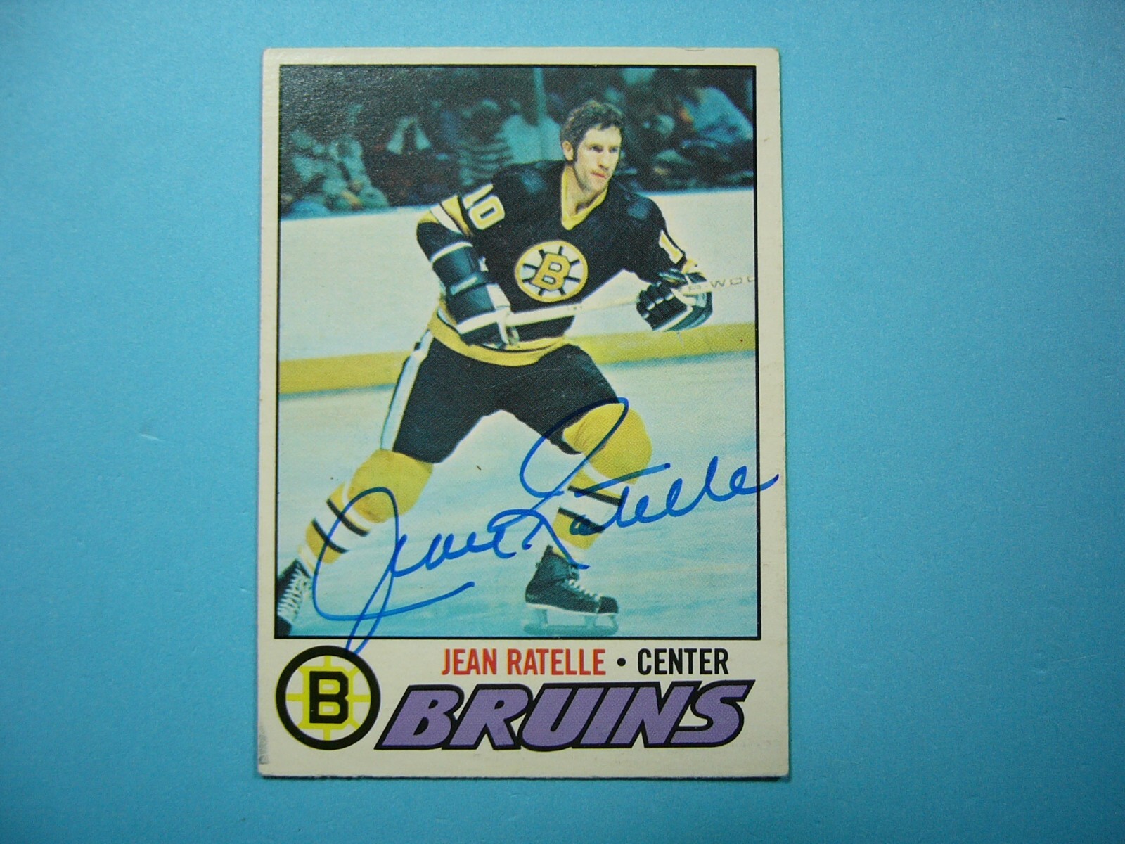 1977/78 O-PEE-CHEE NHL HOCKEY CARD #40 JEAN RATELLE AUTO EX/NM AUTOGRAPH OPC