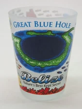 Liquor Shot Glass ~ BELIZE Great Blue Hole: Nature's Best Kept Diving Secret