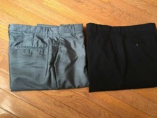 Two Calvin Klein Dress Pants for Boys - Shimmery grey and black - Size 18