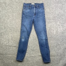Madewell 10" High Rise Skinny Jeans Women's Size 27 Medium Wash Blue