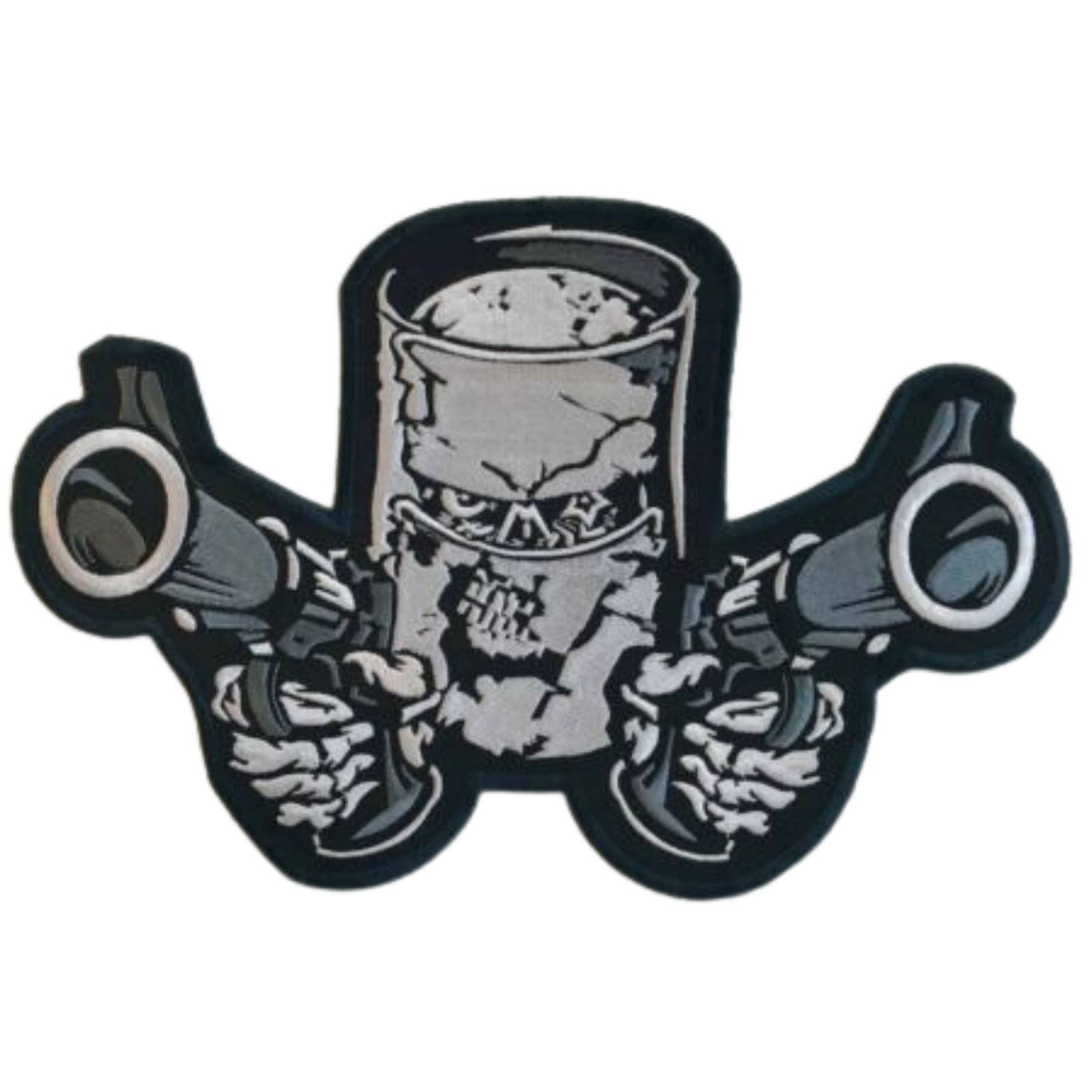 Double Gun Iron On Embroidery Patches for Jackets and Clothing