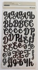 Large Black Script Alphabet Letters Scrapbooking Stickers By Recollections