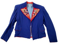 Vintage Czech folk costume jacket Moravian embroidered ethnic coat kroj blazer