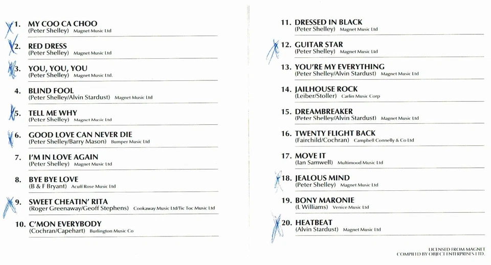 (CD) Alvin Stardust – 20 Of The Best - Jealous Mind, My Coo Ca Choo, Red Dress - Bild 3 von 3