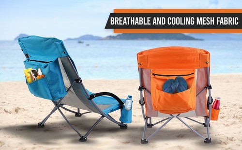 Beach Chair Beach Chairs for Adults Folding Camping Chair for Adults with Cooler - Picture 34 of 45