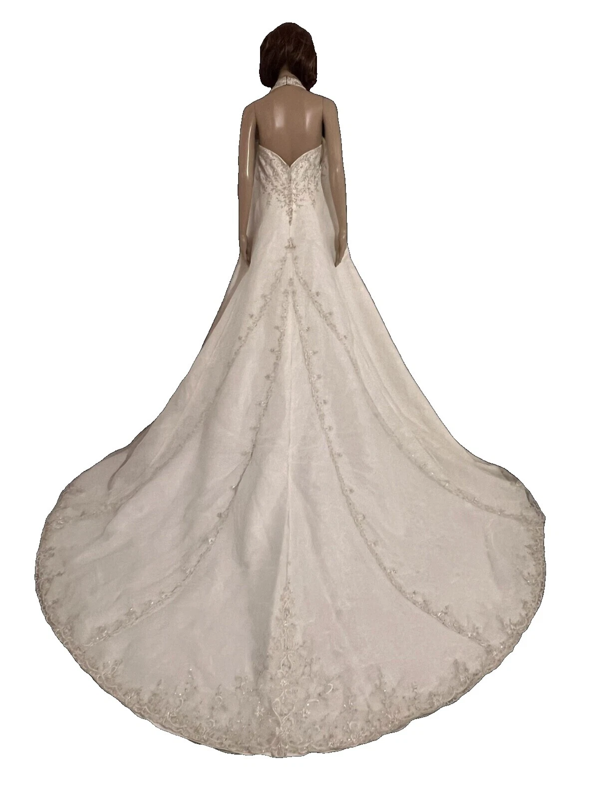 Cristal/Diamante Blanco Cuello Halter Vestidos de novia