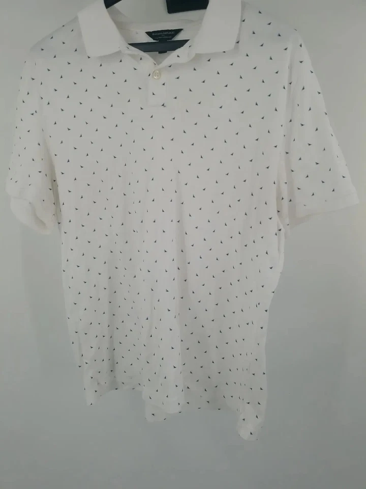 Banana Republic Polo 女式 L 码白色棉混纺休闲上衣衬衫 — 第 2/4 张图片