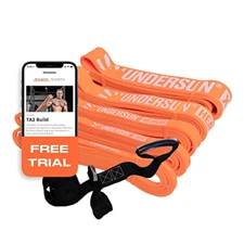 Undersun Fitness Resistance Loop Exercise Bands. Set of 5 Pullup Assistance with