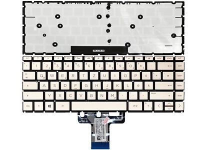 DE - Gold Tastatur mit Beleuchtung HP Pavilion x360 14-dh0001ng, 14-dh0902nz