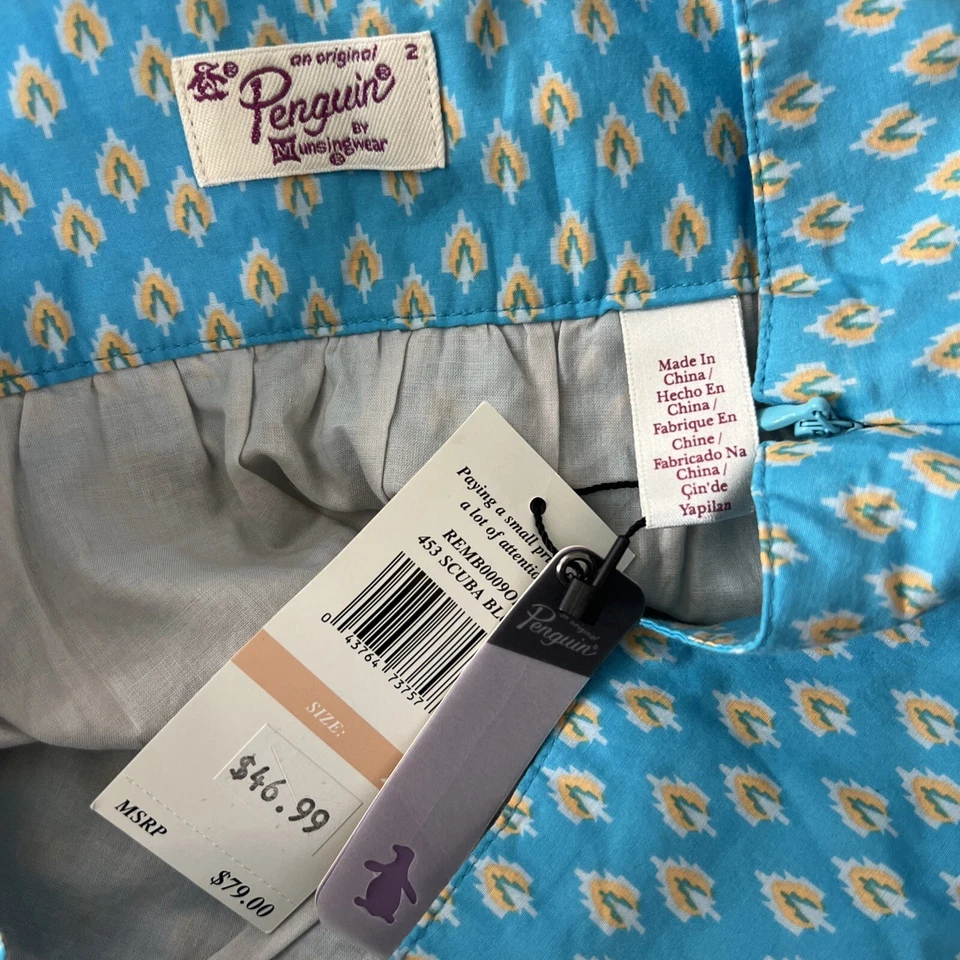 Falda Pingüino Mujer 2 Azul Buceo Estampado Gráfico Mini Bolsillos Ropa Munsing Nueva con Etiquetas Foto 3 de 4
