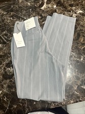 A New Day Gray White Stripe High Rise Skinny Ankle Dress Pants Womens Size 2 R