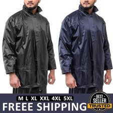 Mens Waterproof Zip Up Hoodies Lightweight Outdoor Rain Jackets For Men M-5XL