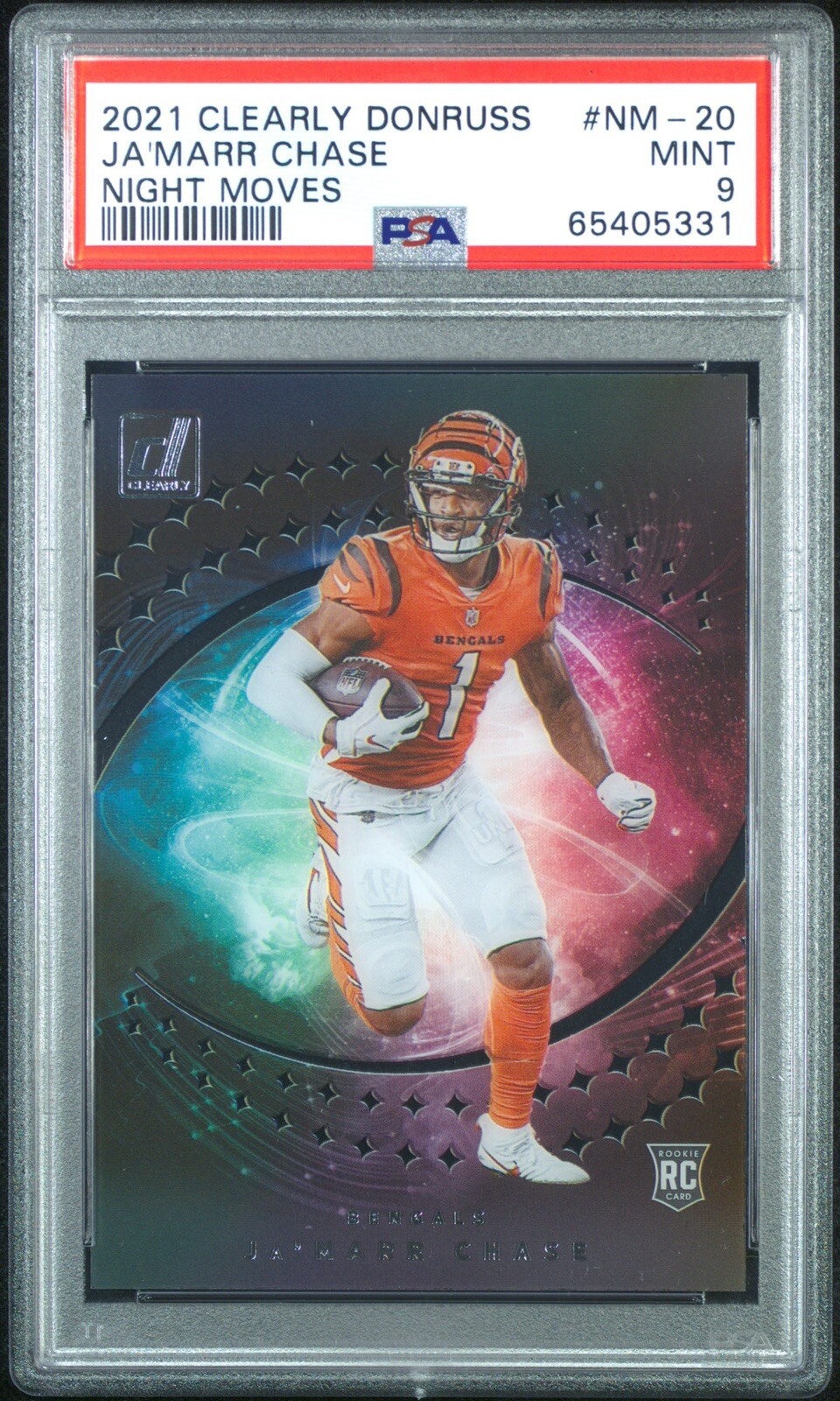 JaMarr Chase Panini Clearly Donruss Night Moves #NM20 Base