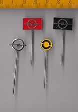 4x Vintage OPEL pin badges 1960s Car Auto Logo Anstecknadeln