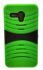 Premium Protective Omni Wave Case For Alcatel Fierce XL Apple Green Black
