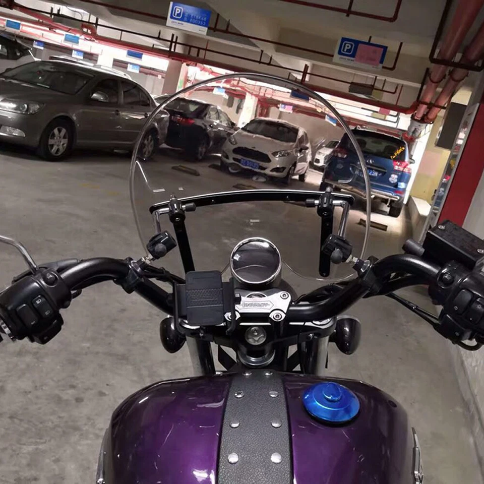 Smoke Large Windshield 19" for Kawasaki Vulcan VN 500 750 800 900 1500 1600 1700 - Изображение 2 из 4