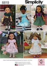 Uncut Simplicity S8819 18-inch Doll Clothes Pattern Discontinued