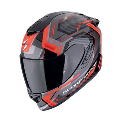 Scorpion EXO-1400 Evo 2 II Air Linart Fiber Helmet Black-Blue-Red Helmet Helmets