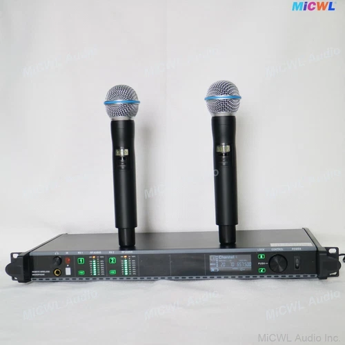 AD4-Beta58 Handheld Wireless Microphone System 2 B58 Stage DJ Karaoke Set - Picture 3 of 10