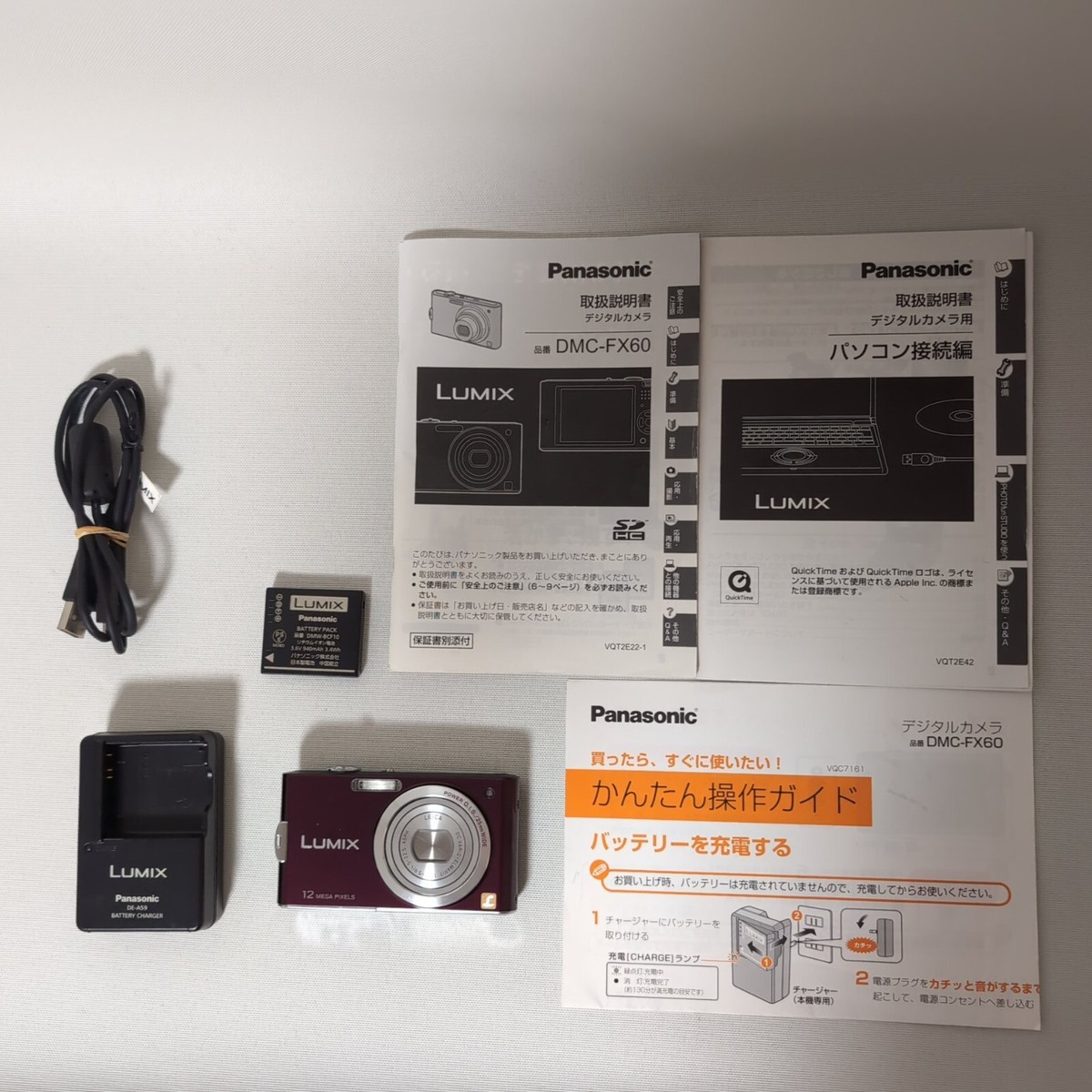 Panasonic LUMIX DMC-FX60 Digital Camera 12mega pixels used tested 