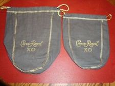 LOT DE 2 sachets Crown Royal XO 750 et 375 ML gris pinte fûts de cognac fini