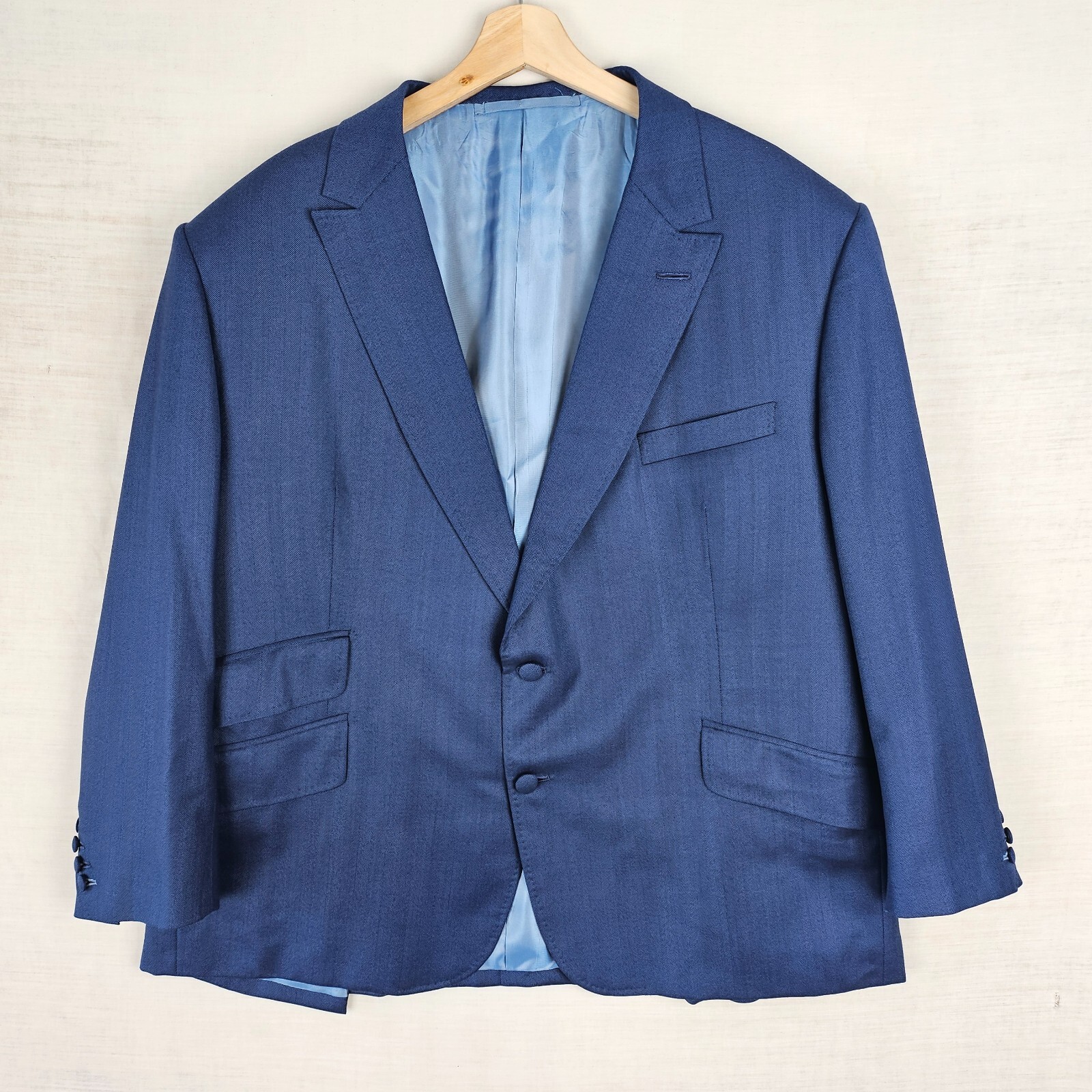 FILA Giacca blazer lana uomo Souster & Hicks of Saville Row London blu royal 50"