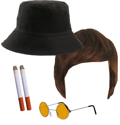 ILOVEFANCYDRESS 90'S BRITPOP STAR GALLAGHER FANCY DRESS COSTUME GLASSES, WIG, HAT 1990'S MUSIC