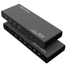 WAVLINK DisplayLink USB-C Docking Station 5K Dual 4K@60Hz Monitor Ethernet Port
