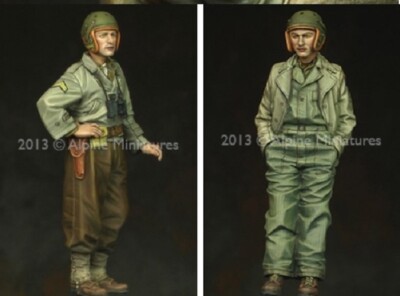MW22 ALPINE MINIATURES 35156 3RD ARMORED DIVISION ''SPEARHEAD'' SET 2 FIGURES  1/3