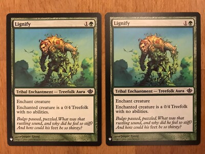 MTG Magic 2x Lignify (DD: Garruk vs. Liliana - Mystery Booster) M/NM Eng