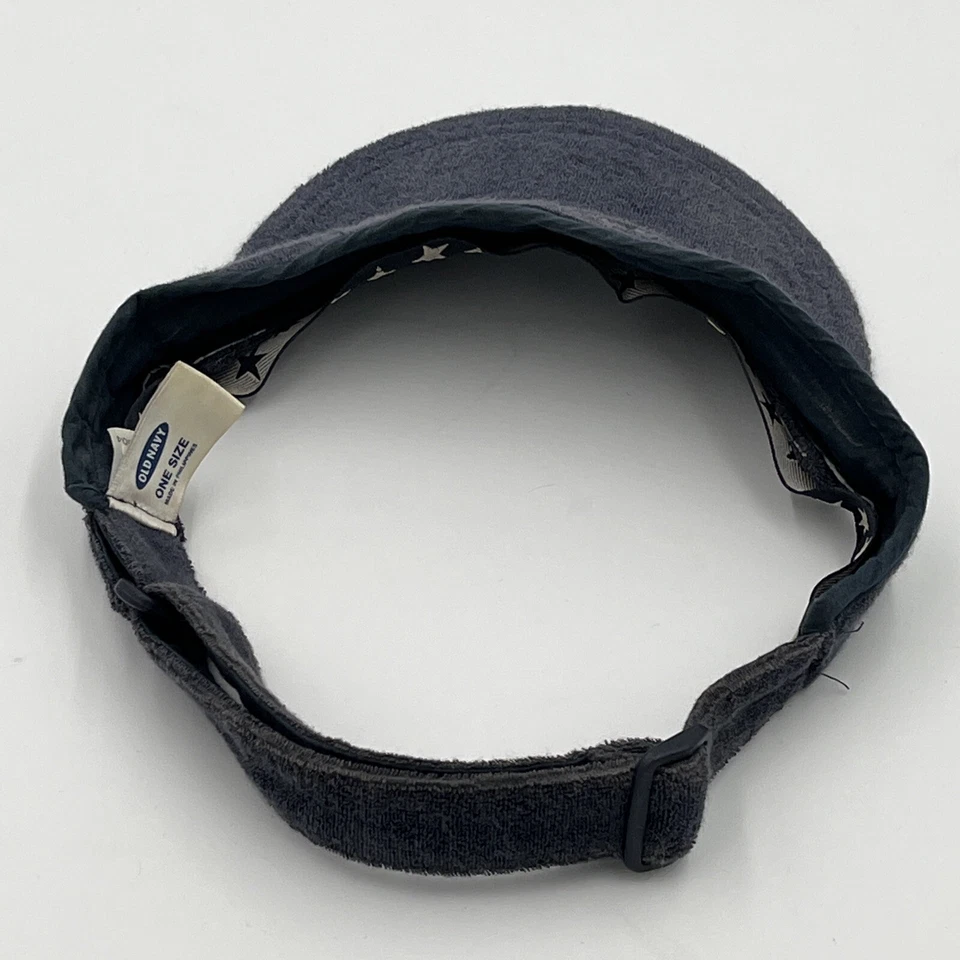 Винтажный США старый темно-синий козырек - синий хлопок защиты от солнца спортивная шляпа - один размер - Изображение 2 из 4