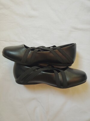 NIB Kenneth Cole New York Girls Rose Bay 2 Black Ballet Slip On Dress Shoes 10