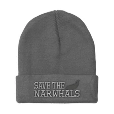 Beanies for Men Save The Narwhals A Embroidery Winter Hats Women Skull Cap
