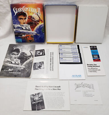 Star Control II 2 PC Big Box COMPLETE DOS StarControl accolade floppy 5.25 disks