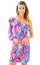 Clearance Sale! Lilly Pulitzer AMANTE SILK JERSEY SHIFT DRESS $258 SIZE S/M