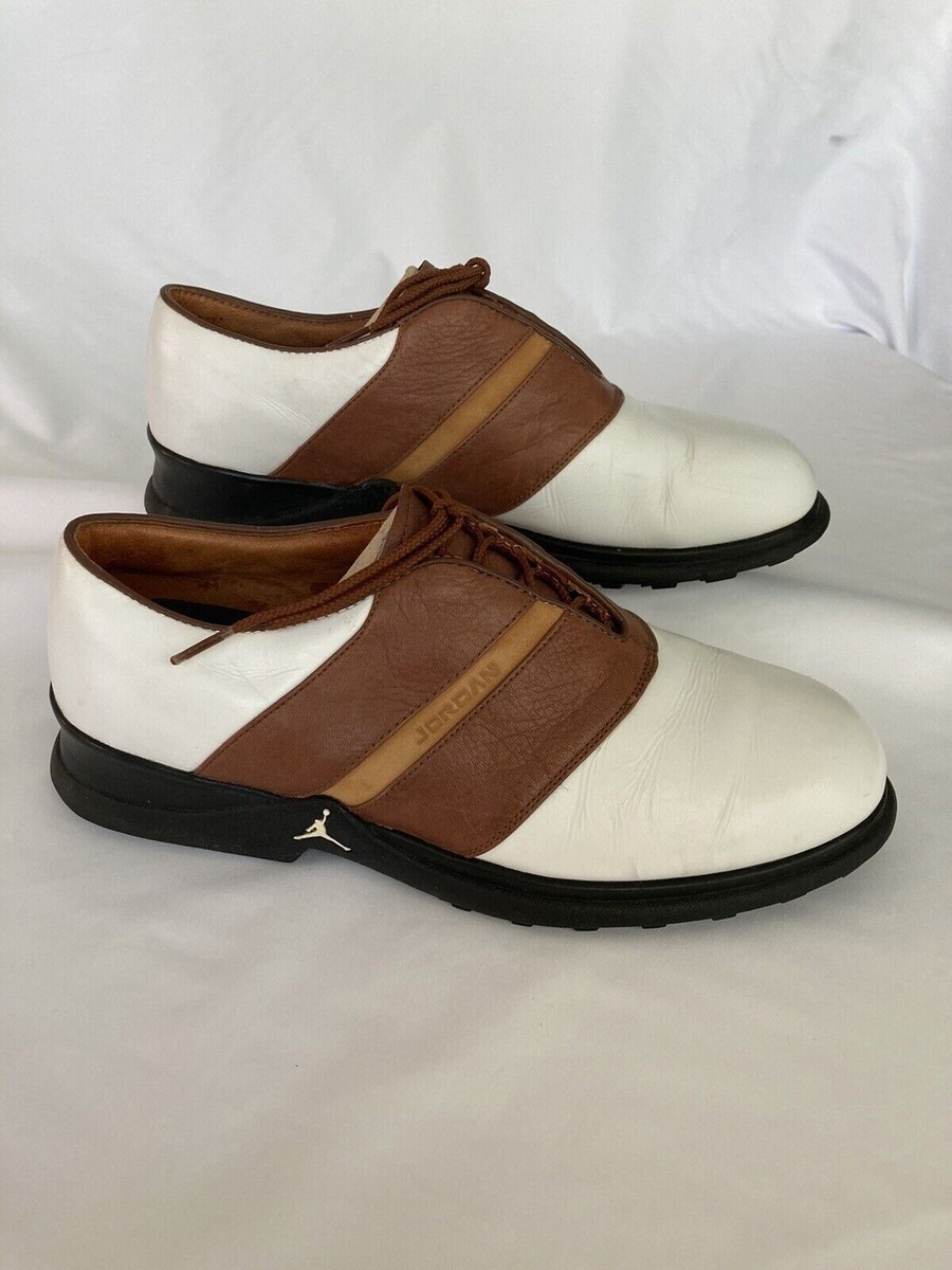 【美品】Nike Golf Air Jordan 23 Golf シューズ Nike Air Jordan White Leather Golf Shoes Par 23 Mens Size 9.5 RARE