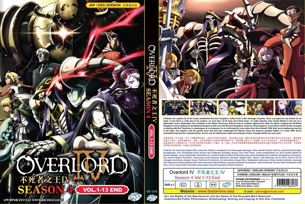 ENGLISH DUBBED OVERLORD Season 1-4 (Vol.1-52End + 2 Movies) DVD All Region  $36.15 - PicClick AU