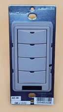 Legrand Wattstopper LMSW-104-GRY 4-button Digital Wall Switch, Gray