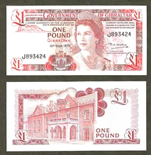 GIBRALTAR GOVERNMENT 1 POUND 1979 ~ P-20b ~ GEM CRISP UNCIRCULATED